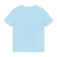 thumbnail image 2 of Fancifize Girls Boys Casual Short Sleeve Shirts Crew Neck Athletic Quick Dry Tops Kids Summer Comfy Active Clothes 3-12 Years, 2 of 4
