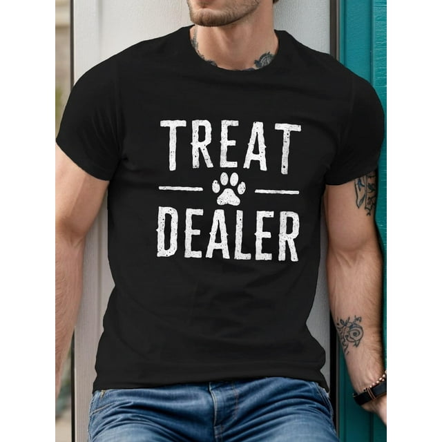 Camiseta con estampado "TREAT DEALER". Camiseta informal de manga corta para hombre, ideal para el verano. Para adultos, hombres, mujeres, adolescentes, jóvenes.