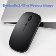 thumbnail image 4 of Mouse Ratón inalámbrico de modo dual de 2,4 GHz + compatible con Bluetooth Ratón recargable para PC (negro), 4 of 9