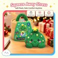 thumbnail image 6 of Christmas Tree Dumpling Plush Toy, Dark Green Stuffed Bao with Stars and Holly, Holiday Collectible Plush with Bamboo Steamer Box, 6 of 7