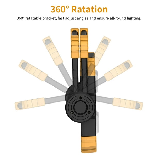 RUNACC Folding LED Work Light USB Rechargeable Portable Flood
