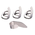 thumbnail image 1 of EeaseCA 4 Pcs Médiators de Guitare en Acier Inoxydable pour Pouce et Doigt (Argent), 1 of 8