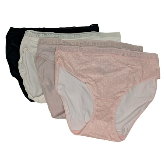 Lucky Brand Womenâ€™s Hi Cut  5-packÂ Underwear (Beige, Large)