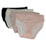 Lucky Brand Panties Sz L Ladies' Hi Cut, 4-pack Pink Multi Color