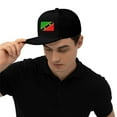 thumbnail image 7 of Flat Bill Visor Classic Snapback Hat St.Kitts And Nevis Large Flag Adjustable Style Baseball Cap, 7 of 7