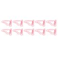thumbnail image 2 of 100 clips de papel con forma de pie, clip portátil antideslizante lindo para marcapáginas, archivo de documentos de oficina, color rosa, 2 of 12