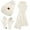 Creamwhite, variant on FZ FANTASTIC ZONE Woman Men Winter Warm Hat Beanie Long Scarves Touch Screen Gloves Knit Set,Grey