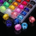thumbnail image 3 of Nvzi Hilo elástico plano de cristal de 0,8 mm, cordón para hacer pulseras de joyería y abalorios, 10 yardas, rosa, 3 of 5