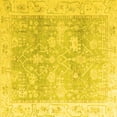 thumbnail image 1 of Ahgly Company Machine Washable Indoor Square Oriental Yellow Traditional Area Rugs, 6' Square, 1 of 1