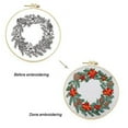 thumbnail image 2 of Maydear Stamped Embroidery Kit for Beginners with Pattern, Cross Stitch kit, Embroidery Starter Kit Including Embroidery Hoop, Color Threads and Embroidery Scissors - Christmas Wreath, 2 of 2