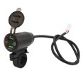 thumbnail image 4 of Ouitble Enchufe de Cargador USB Dual, Adaptador de Cargador de Coche de Carga rápida QC3.0 Dual USB Negro con Pantalla de Voltaje para Motocicleta, 4 of 5