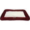 American Kennel Club Bolster Crate Pads, 36", Burgundy