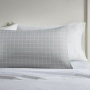 Mainstays Woven Printed Grid Microfiber Standard Size Pillowcase Cover, 20"x32", Grey, 1 Each