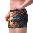 thumbnail image 2 of Yiaed Colorful Wave Dragon Head Print Men's Soft Cotton Boxer Shorts Breathable Boxers Underwear Moisture-Wicking Underwear Stretch Boxer Briefs for Man-X-Large, 2 of 5