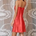 thumbnail image 5 of Stamzod Satin Nightgowns for Women V-Neck Lace Trim Spaghetti Straps Sleep Dress Soft Comfy Ladies Pajamas XL, 5 of 6