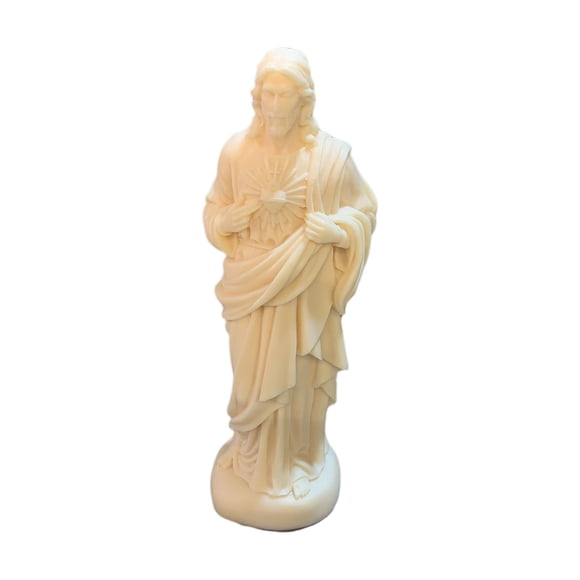 Estatua de Jesús, adorno de escritorio, decoración navideña coleccionable, figura sagrada, regalo religioso para centro de mesa, oficina, chimenea