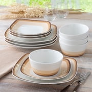 Noritake Colorscapes Layers Desert 12-Piece Square Dinnerware Set, Service for 4