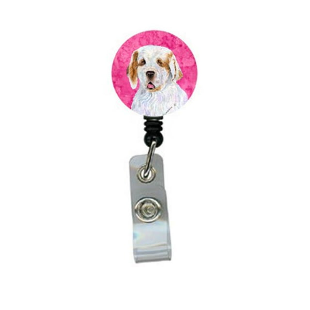 Bobine de Badge Rétractable Ou Support d'Identification en Bois avec Clip