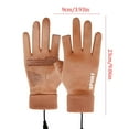thumbnail image 4 of Cinvoph Heated Winter Gloves for Men Women Touchscreen USB Heating Thermal Gloves for Outdoor Cycling Skiing Snowboarding Hiking Hunting, Khaki, 4 of 6