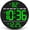 Green, variant on Large Digital Wall Clock with LED Display, Electric Wall Clock with Temperature, Auto DST, Date, and Day, 5-Level Brightness for Office, Bedroom, Living Room, Classroom Décor