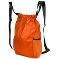 thumbnail image 2 of Drawstring Pocket Double Shoulder Backpack Thickened Waterproof Travel Storage BagOrange, 2 of 14