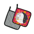 thumbnail image 2 of Unicorn Orange Polkadots Pair of Pot Holders, 2 of 3