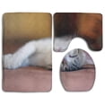 thumbnail image 1 of Juego de alfombras de baño ABPHQTO Gato durmiendo kawaii 3 piezas, 1 of 2