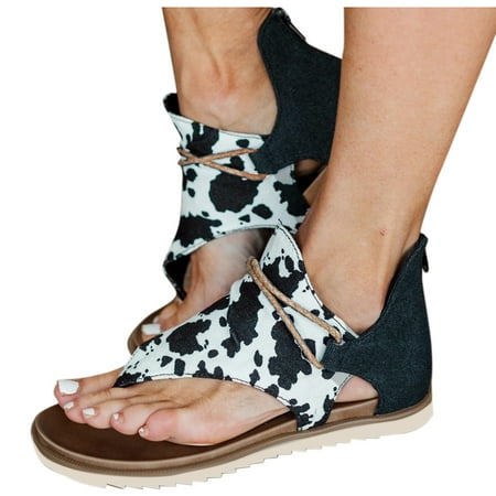 

Medcursor Women s Ladies Casual Camouflage Retro Flip Flops Comfy Sandals Zipper Shoes