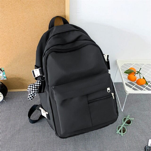 LinYooLi Patchwork Color Women Backpack Large Capacity Female Multi-pocket Travel Bagpack Schoolbag for Teenage Girl Knapsack Mochila