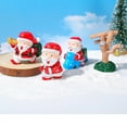thumbnail image 6 of KOYPTL 11pcs-Tabletop Christmas Decoration for Bedroom Fireplace,Santa Snowman Resin Microlandscape Statue Ornament for Clear Xmas Ball Doll House Crystal Ball Accessories Chrismtas Stocking Stuffers, 6 of 7