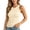 Beige, variant on Women's Ribbed Knit Tank Top Form-Fitting Sleeveless Basic Cami Stretchy Soft Breathable Summer Vest for Daily Wear Layering(,XL)