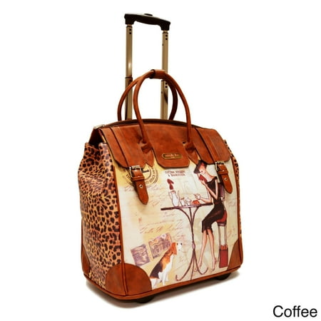 nicole lee Special Print Rolling 16-inch Laptop Travel Bag