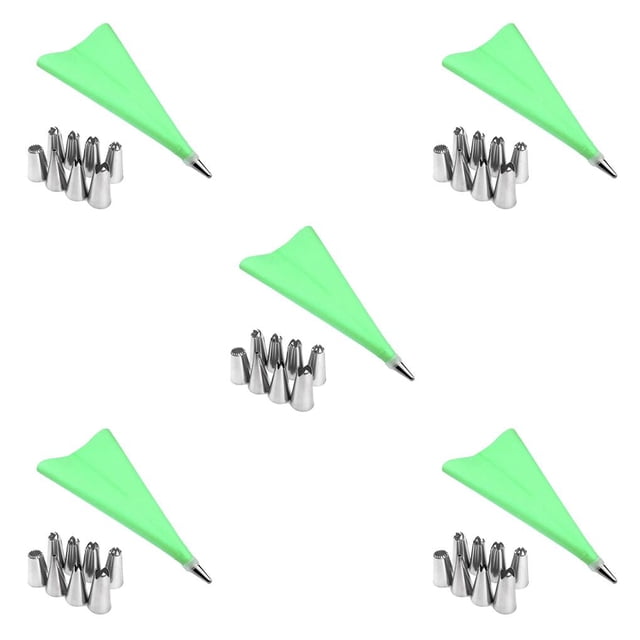 Ounissouiy Juego de boquillas para manga pastelera, juego de puntas de acero inoxidable para decoración de pasteles, bolsa para glaseado, suministros para Type2 NO2 Ounissouiy CBP061553