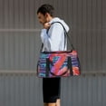 thumbnail image 7 of Kdxio Digital Flamingo Vibrant Art Travel Duffel Bag Gym Bag Weekender Travel Bag Gym Bag for Women &Men Airplane Travel Essentials for Flying, 7 of 7