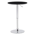 thumbnail image 4 of CorLiving Maya Round Adjustable Height Indoor Bar Table with Swivel and Metal Pedestal Base, Chrome/Black, 4 of 7
