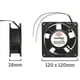 thumbnail image 3 of Ventilateur Axial Pour Cassette De Chemine, Insrable, Haute Temprature, De Pales Mtalliques, Silencieux Et Universel. 120 X 120 X 38 Mm., 3 of 5