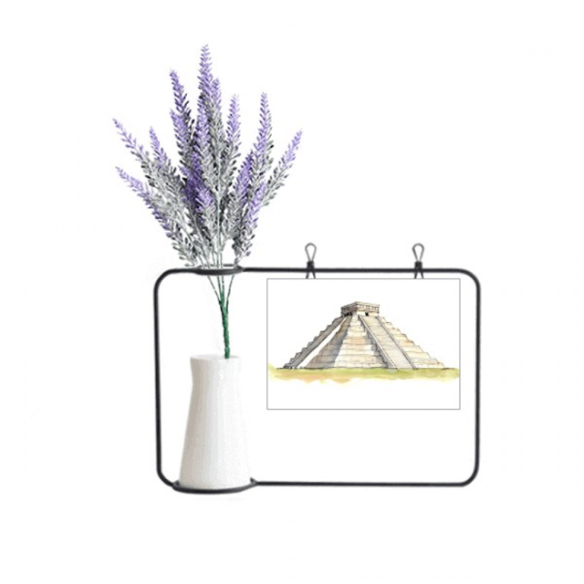 El castillo en la pirámide de Tarjeta de jarrón de lavanda artificial