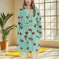 thumbnail image 2 of successthop Winter Fall Pajamas Women Flannel No Hooded Long Nightgown Spots Printed Comfortable Loungewear, 2 of 3