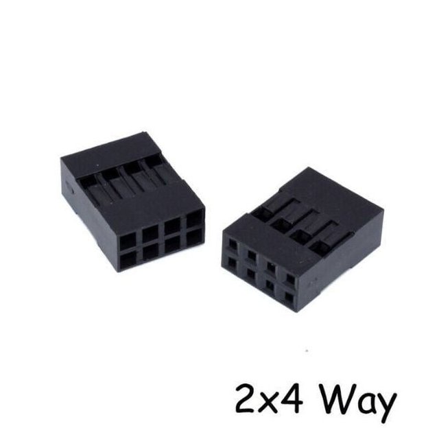 GMQD-5403-4 - DIPSKT 2.5MM 8S HOUS FOR SQ PINS DUAL ROW 2X2S DUPONT CONNECTOR (4 pcs/pkg)