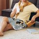 thumbnail image 5 of Balery Funny Beagle Active Dog Pantalones cortos de pijama de punto de algodón para hombre con cinturilla y bolsillos-Large, 5 of 6