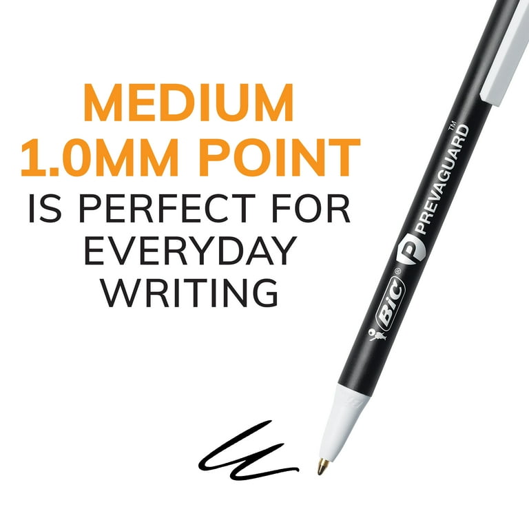BIC PrevaGuard Clic Stic Ballpoint Pens, Medium Point (1.0mm