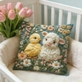 thumbnail image 4 of Taicans ‌Easter Pillow Cover 18x18 Inch,Cute Chicken Lamb Floral Tapestry Throw Pillow Case,Spring Holiday Decorative Cushion Cover for Bedroom Living Room‌, 4 of 6