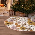 thumbnail image 5 of Sikiie Sunflowers And Butterflies Nativity Christmas Tree Skirt, Jesus Christian Winter Holiday Tree Mat Decoration(30-48IN)30", 5 of 6