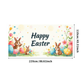 thumbnail image 3 of LUUFILx Happy Easter Bunny Eggs Banner Spring Decor Backdrop Photography Decorations Party Supplies Props Background Easter Celebration, 3 of 7