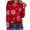 Red B, variant on Christmas Long Sleeve Shirts for Women Crewneck Holiday Shirt Printed Casual Loose Fit Pullover Classic Tops,Red