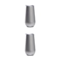 thumbnail image 2 of Inteprter Copas de cóctel, suministros para el hogar, flauta de champán de doble capa, suministros para fiestas de acero inoxidable, vaso de vino, plata plata mate arpox.180ml 2piezas Inteprter CBP277745, 2 of 5
