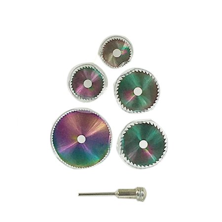 

Colorful Mini HSS Cutting Wheel Cut Off Dics Circular Slices 85MM Crosscut Slices including 5PCS Wheels and 1Pcs Rod