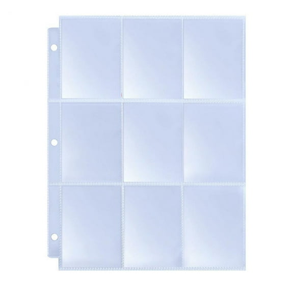 Wovilon Office Supplies Office Products Office Decor Transparent Jiugongge 3 Hole Positive And Negative Card Sleeve Loose Leaf