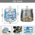 thumbnail image 2 of Yayeee Ashtray with Lid for Cigarette Smokeless Stainless Steel Home Ash Holder, Green Sailboats, 2 of 7