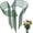 10 Pack Green, variant on Peony Cages and Supports 16" H x 10" W, 4 Pack Tall Snake Plant Support Stake Half Round Metal Garden Stake for Indoor and Outdoor Plants, Flower Support Ring Border for Tomato,Hydrangea,Rose